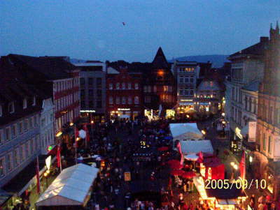 Marktplatz Minden am Abend